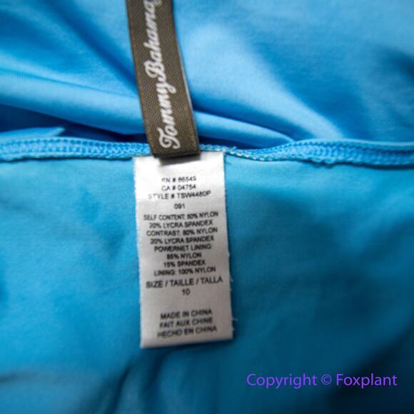 Tommy Bahama Ruched Halter Cobalt Blue One-Piece Swimsuit, women size 10 - Picture 10 of 10